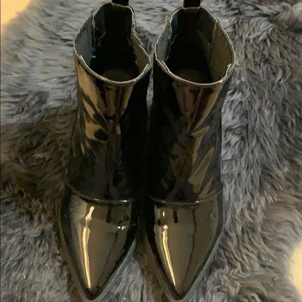 Aldo patent leather booties